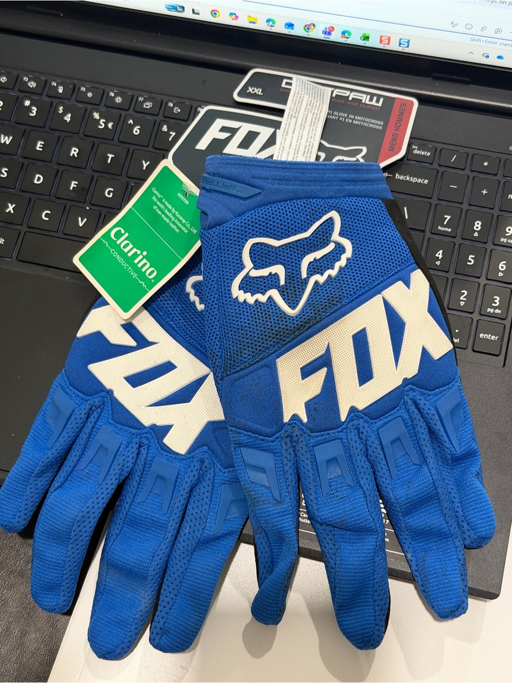 Men FOX Racing Gloves Blue XXL NWT